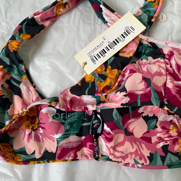 TORI PRAVER Bikini Top Size-Large Vintage Black NWT - Picture 5 of 13